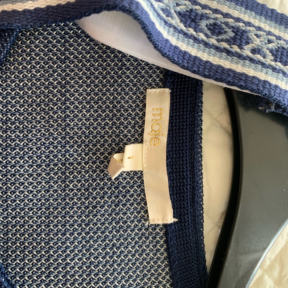 Maje Blue Top with matching belt